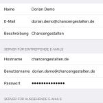 eMail Account auf iOS einrichten