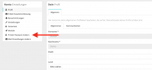 Primär-Passwort ändern